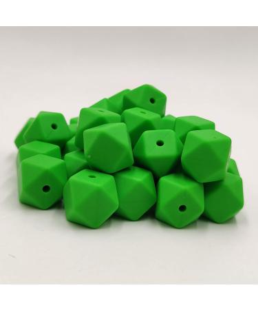50pcs Summer Green 14mm Silicone Hexagon Pearl Beads - DIY Jewelry Making - Buy Online on GoSupps.com