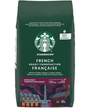 Starbucks French Roast Whole Bean Coffee 340 Grams (Pack Of 6) French Dark Roast 2040 Grams - Buy Online on GoSupps.com