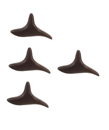 Minkissy 4 pieces triangular massage tab massage device Tool manual massage bars foot massage Thai massage tools wood portable Wenge 13.50x8.00x2.20cmx4pcs as shown x 4 pieces