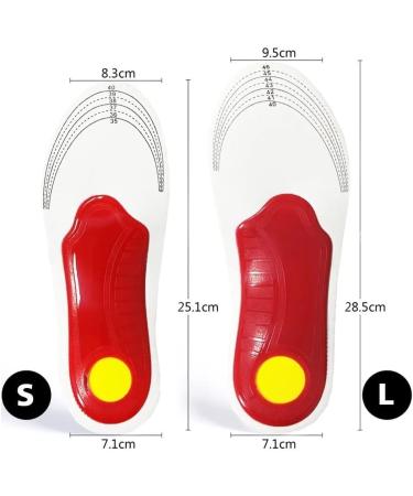 Arch Support Orthopedic Insoles Insoles for Men and Women Shock Absorption Comfortable Insoles Shoe Inserts Insoles for Flat Feet Feet Pain Plantar Fasciitis Insoles Over Pronation (Large) - Buy Online on GoSupps.com