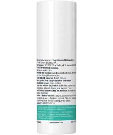 Eucerin Sun Tinted Mineral Face Sunscreen Lotion SPF 35 | Blendable Tinted Mineral Sunscreen for all skin tones with Zinc Oxide and 5 Antioxidants | Daily Sunscreen | 50 mL pump - Buy Online on GoSupps.com