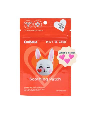 EmBeba Soothing Rash Patch for Itchy Skin & Bug Bite Itch Relief | Anti-Itch Soothing Natural Gel Patches for Kids with Sensitive Skin Herbal Ointment Kid s Skin Care Stickers (Heart 9 Patches) Variety 9 Patches