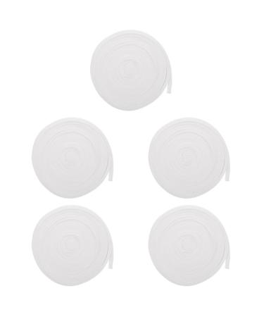 Healeved 5 Rolls Elastic Athletic Tape Sprain Using Cotton Tape Sports Sprain Stretchy Wrap - Cotton Thread White Headgear