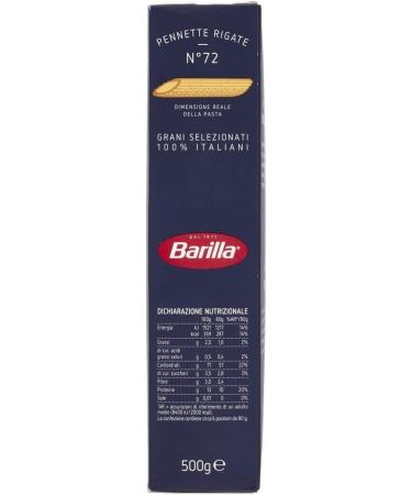  Italian Gourmet E.R. Pack of 5 Barilla Pennette Rigate pasta no. 72 100% Italian noodles 500g + Italian gourmet polpa 400g - Buy Online on GoSupps.com