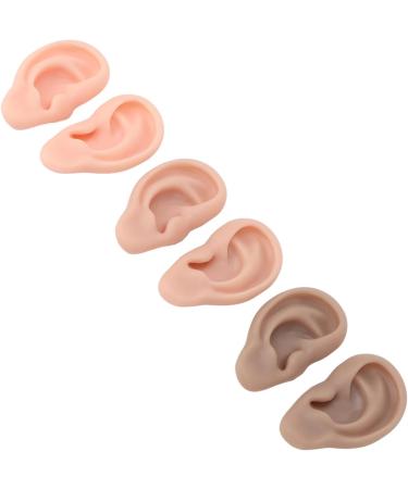 3 Pairs Silicone Ear Model Soft Flexible Ears 3 Colors Artificial Reusable for Practice Ear Model Simulation Display Props Teaching Tools Flexible Model for Rubber Ear for Teaching Instructions - Buy Online on GoSupps.com