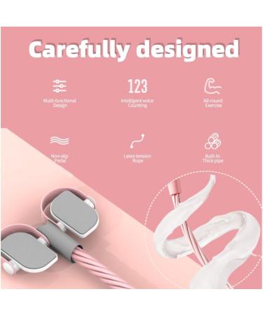Buy Multifunctional Pedal Puller Resistance Rope | Foot Pedal Resistance Band for Yoga & Fitness - 6-Tube Basic Pink - Buy Online on GoSupps.com