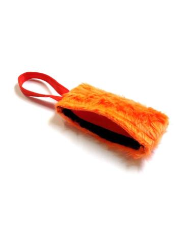 Church Products UK Dog Training Treat Bag Obedience Retrieve Furry Long Prey Dummy With Sewn In Squeaker 7" x 4" In (Orange)