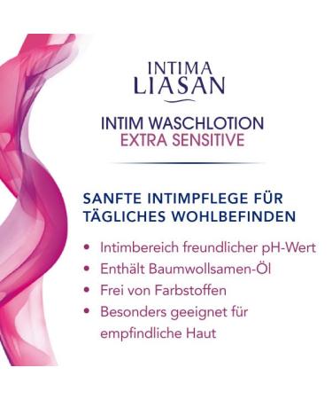 Intima Liasan by Sagrotan | Extra Sensitive Intimate Wash Lotion | Alcohol Soap & Dye-Free | 6 x 200ml | Mild Care for Sensitive Skin - International Shipping Available - Buy Online on GoSupps.com