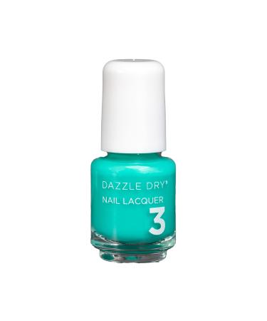 Dazzle Dry Nail Mini Lacquer (Step 3) - Palm Springs - A mid-century modern deep seafoam green. Semi-sheer  cream. (0.17 fl oz)