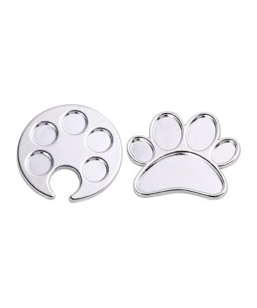 2 pi ces Palette Ongles Manucure Argent e Plateau M lange Couleurs Nail Art Portable Pr sentoir Cr atif Vernis et Pigments pour Femme et Salon