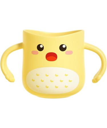 Toothbrush Mugs for Kids | Dinosaur Children's Bathroom Mug | Cute Cartoon Shape Tooth Brushing Supplies for Bathroom Travel and Outdoors Rowces Yellow - Buy Online on GoSupps.com