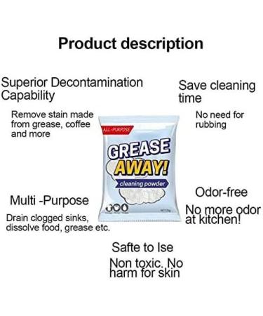 Grease Away Powder Cleaner Multifunctional Cleaning Powder Home Kitchen Sink Detergent 25g/Bag (25 1) - Buy Online on GoSupps.com