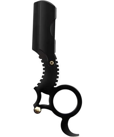 Vintage Premium Safety Razor - Men's Eyebrow Ring Razor with Finger Ring | Robust Black | International Shipping - Buy Online on GoSupps.com