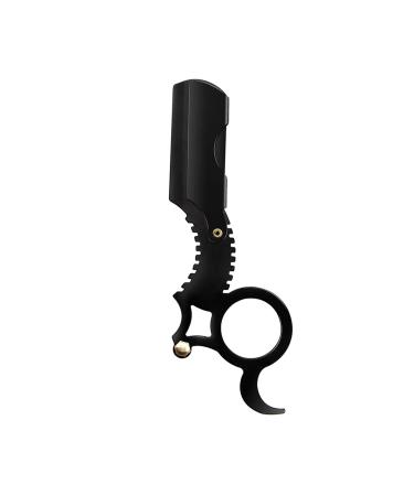 M/E Barber Razor - Professional Straight Edge Razor for Men | Govert Razor with Finger Grip & Safety Design - Ideal for Shaving Without Blade - Buy Online on GoSupps.com