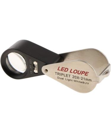 20X 21Mm Led Loupe Jeweler Magnifier Foldaway Achromatic Triplet Lens with Loop Uv Led Lights Magnifying Gem Optical Tool for Inspecting Diamonds Gemstones Watches Good Times - Buy Online on GoSupps.com