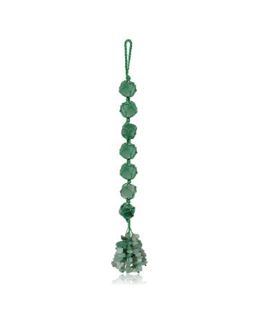 XIANNVXI Green Aventurine Crystal Hanging Healing Crystals Gemstones Decor Tumbled Stones Car Rearview Mirror Wall Hanging Crystals Reiki Crystal Gifts Green- Dongling