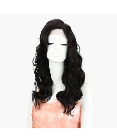 SHIYID Lace Front Wig Synthetic Loose Wave Long Side Part Wigs For Black Women Heat Resistant African American Hair