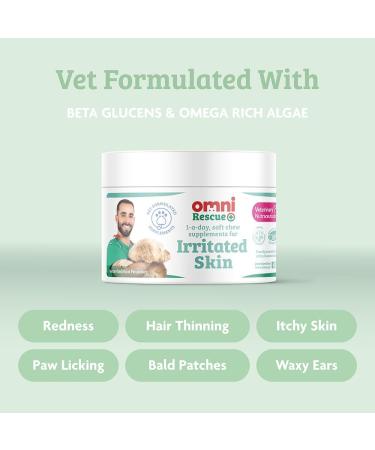 OMNI Itchy Dog Skin Relief Supplement | One-a-Day Chew for Irritated Skin | Vet Grade Potency with Beta Glucans & Algae Oil | Protect & Hydrate Small Dogs 0-15kg - Buy Online on GoSupps.com