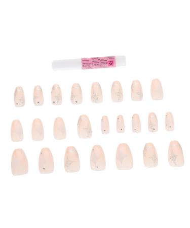 VINTORKY 1 Set Nail Patch Fake Nails Decor Nail Decals Nails for Women Fake Nail Tips Full Cover Nails Glue on Nails Short Nail Art Patches Nail Art Stickers Nail Piece Manicure X4 Plastic