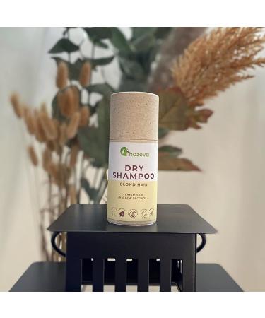 Hazeva Dry Shampoo for Blonde Hair | 100% Natural Zero Plastic Eco-Friendly | 70g - Buy Online on GoSupps.com