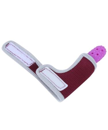 Baby Teether Chew Toy Infant Safe Teething Thumb Sleeve Silicone Teether Soothing Toy Gift for Baby(Pink)