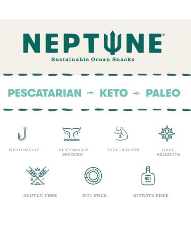 Neptune Wild Alaska Pollock Fish Jerky - Cracked Pepper 2.2oz | Organic, Gluten-Free, Paleo | 25g Protein, 450mg Omega 3s | Sustainably Sourced from US Fisheries - Buy Online on GoSupps.com