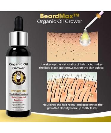  REPWEY Beardmax Organic Oil Grower Beardmax Beard Oil Beard Growth Oil Serum Fast Growing Hair For Men (2pcs) - Buy Online on GoSupps.com