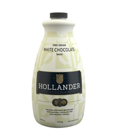 Hollander Chocolate Co. White Chocolate Café Sauce, 64 oz. Bottle 64 Fl Oz (Pack of 1)