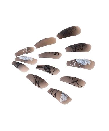 Brishow Black Butterfly Press-On Nails - 24 pcs for Women & Girls | Artificial Stick-On Nails for Easy Application - Buy Online on GoSupps.com