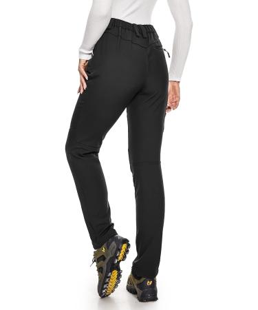 Cycorld Women's Ski Snow Pants - Water Resistant Fleece Lined Softshell Pants for Winter Hiking - Black (Standard/Large) - Buy Online on GoSupps.com