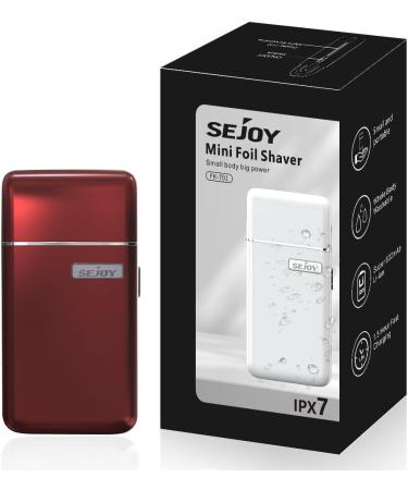 Sejoy Portable Electric Razor for Men - IPX7 Waterproof Toothed & Mesh Blades Mini Electric Foil Shaver with Dynamic LED Ideal for Travel - Buy Online on GoSupps.com