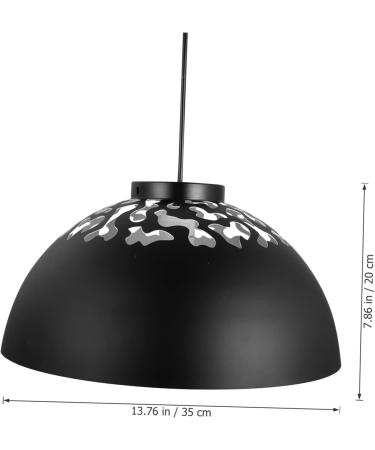 Angoily 1pc Unique Iron Ceiling Room Craft Retro Vintage Lamp Style Creative Light Pendant Indoor Black 35x20cm - Buy Online on GoSupps.com