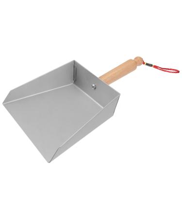 Small Metal Dustpan Stainless Steel Dustpan Heavy Duty Short Handle Dustpan Mini Desktop Dustpan Kitchen Pan with Wood Handle for for Floor Sofa Desk Cleaning dustpan