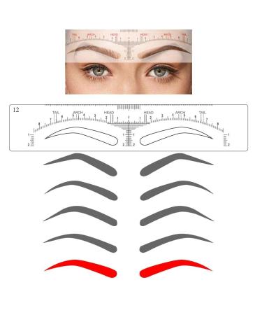 CHOOSE-IT Brow Stamp Tool Stencils 5 Shapes Disposable Adhesive Eyebrow Template 50Pcs - Buy Online on GoSupps.com