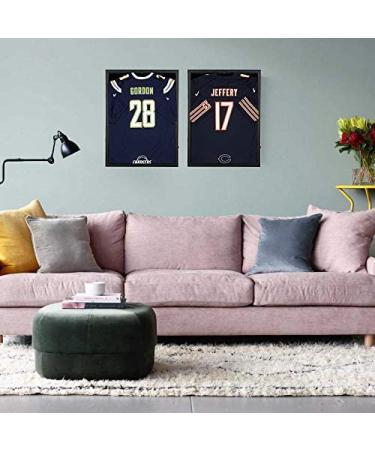 Large Jersey Display Case | Shadow Box Frame with Lock | UV Protection | Wall Mount | Sport Shirt Basketball Football Baseball Soccer Hockey | Black - Buy Online on GoSupps.com