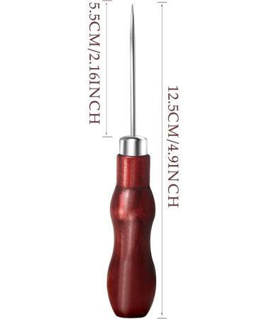 Wooden Handle Scratch Awl Set for Leather Craft with Box - Sewing and Repair Tools (4 PCS) - Buy Online on GoSupps.com