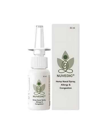 NUVEDIC Hemp Nasal Spray Natural Ayurvedic Sinus Relief with Hemp Seed Almond & Mustard Oil Herbal Moisturizer for Dry Nose Congestion & Allergy Support 1.01 fl oz
