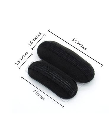 3 Pairs Women's Sponge Hair Volume Bump Inserts - Black Hair Pads & Bun Maker Accessories - Buy Online on GoSupps.com