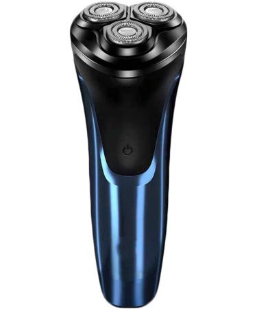 GeRRiT Rechargeable Waterproof IPX7 Electric Shaver Wet & Dry Rotary Shavers for Men Electric Shaving Razors with Pop-up Trimmer Blue