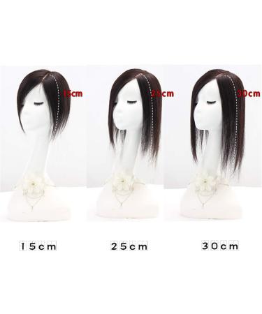 Susanki Real Hair Topper for Women - Hand-Bound Remy Hair Crown Topper Mono-Wig Hair Part 20.3 cm Dark Brown - Perfect for Thin Hair - Buy Online on GoSupps.com