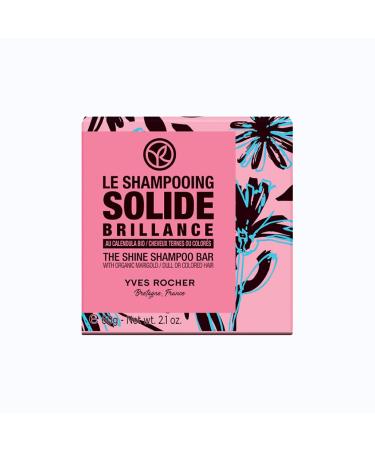 Yves Rocher The Shine Shampoo Bar with Organic Marigold & Seed Oil for Dull or Color Treated Hair Sulfate-Free Solid Shampoo Bar Shapoo Vegan & Biodegradable With Zero-Waste & Plastic-Free Shampoo