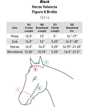 HORZE Valencia Mexican Noseband for Ponies - Black | Premium Equestrian Gear | International Shipping - Buy Online on GoSupps.com