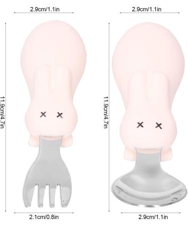 Baby Fork Spoon Fine Workmanship Safe Cute Shape High Temperature Resistant Exquisite Beautiful Toddler Feeding Utensils for Feeding(Off-White) - Buy Online on GoSupps.com