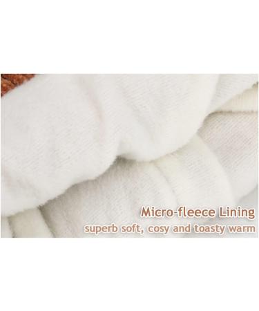 Cute Bear Kids Winter Hat | Ear Flaps, Dual Pom-Pom | Toddler Fleece Lined Earflap Cap - Khaki - Buy Online on GoSupps.com