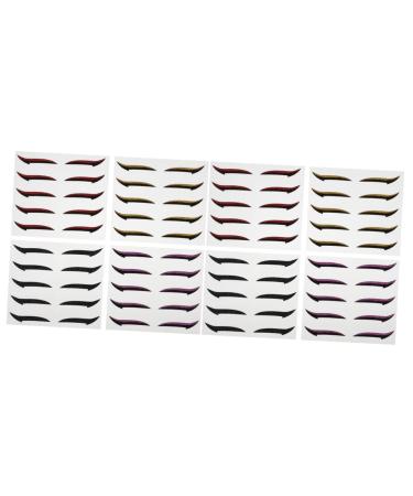 Healeved 40 Pairs Reusable Eyeshadow Tapes Paper Glue Eyeshadow Stickers for Eyes Trendy Stickers 1 count (Pack of 1) Assorted Colorx2pcs