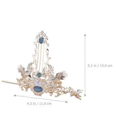 Beaupretty Chinese Hair Coronet Set | Hanfu Headdress & Hair Pins for Women & Girls | Traditional Silver Hair Accessories - Buy Online on GoSupps.com