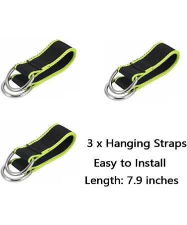 Let'sGood Monkey Style Ninja Gymnastic Rings - 3 PCS Swing Bar Monkey Rings with Hanging Straps for Backyard Ninja Warrior Obstacle Course - Buy Online on GoSupps.com