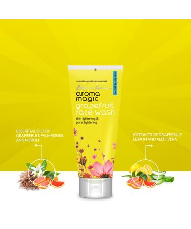 Aroma Magic Grapefruit Face Wash | Daily Cleanser for Normal to Oily Skin | Controls Oil Tightens Pores Revives & Refreshes Skin | Day & Night Use | 3.38 Fl Oz (100ml) - Buy Online on GoSupps.com