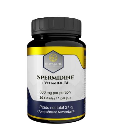 Spermidine 6 mg + Vitamine B1-90 jours - Anti-Age - Antioxidant - 100% Vegan - Fortement dos . Test Sans OGM ni allerg nes.