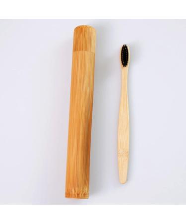 Yueser Bamboo Toothbrush Set | Eco-Friendly Travel Toothbrush Holder & Portable Bamboo Tube for Sustainable Living - Buy Online on GoSupps.com